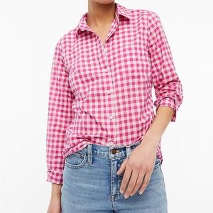J. Crew Gingham Button-Up